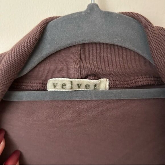 Velvet by Graham & Spencer Brown Open Drape Cardigan Women’s Size Medium - Picture 3 of 7